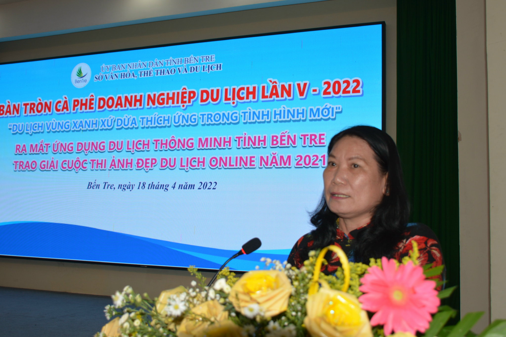 Bà Nguyễn Thị Bé Mười - Phó Chủ tịch UBND tỉnh Bến Tre phát biểu